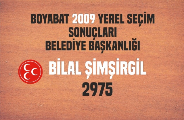 Boyabat Milliyetçi Hareket Partisi -Bilal Şimşirgil