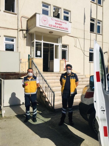 Boyabat 112 Acil Servis Sağlık personelleri siperliğe tam not verdi.