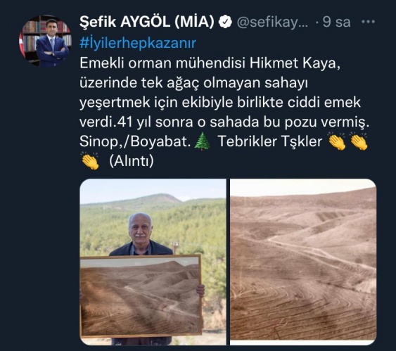 Boyabatlı Hikmet Kaya'ya tüm Türkiye'den destek yağdı