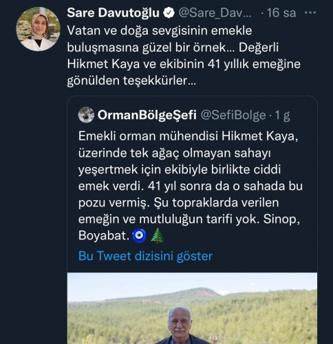 Boyabatlı Hikmet Kaya'ya tüm Türkiye'den destek yağdı