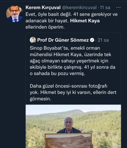 Boyabatlı Hikmet Kaya'ya tüm Türkiye'den destek yağdı