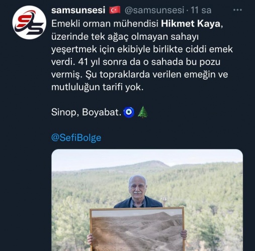 Boyabatlı Hikmet Kaya'ya tüm Türkiye'den destek yağdı