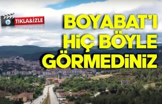 Boyabat sokağa çıkma yasağında havadan böyle görüntülendi