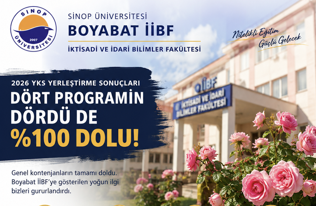 Boyabat İİBF’de 2026 YKS’de Tam Doluluk: Dört Programın Kontenjanı da Doldu