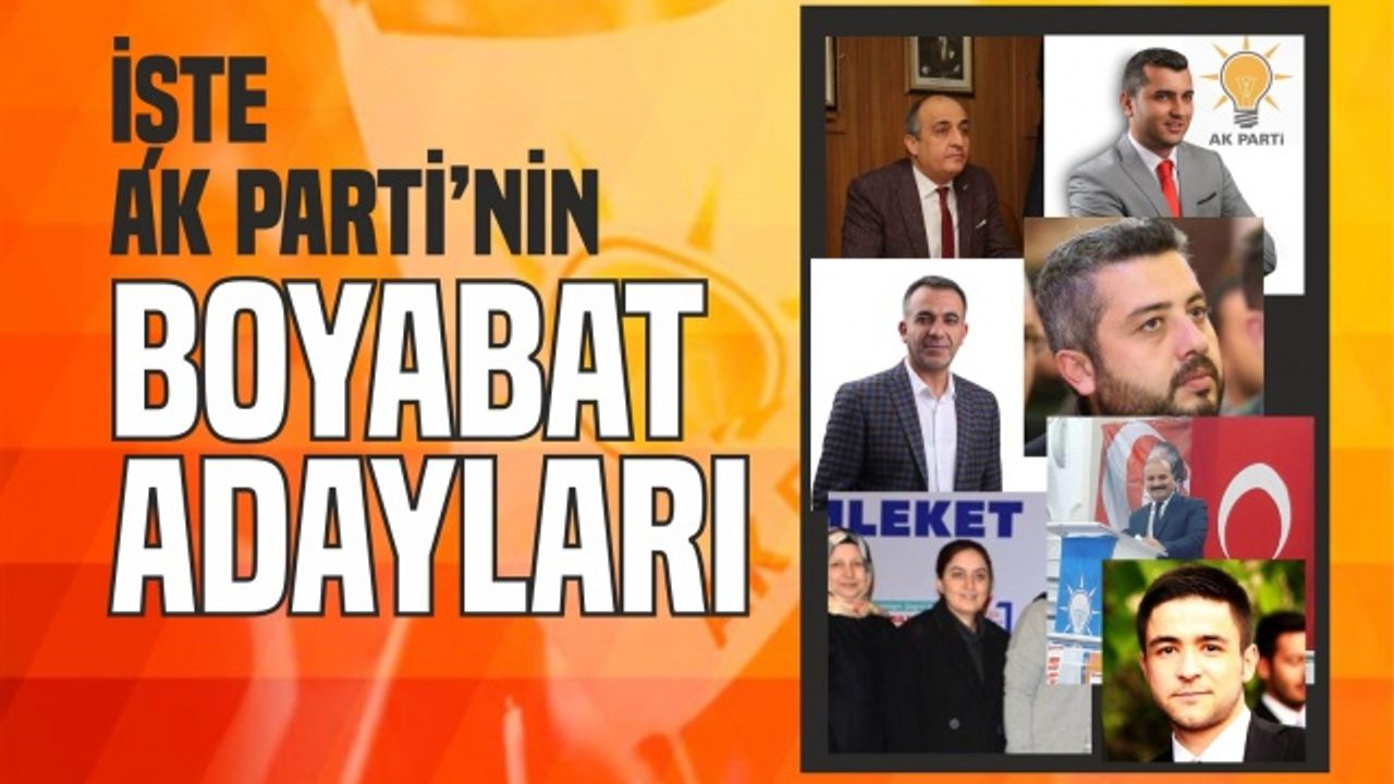 Boyabat İl Genel Meclis ve Belediye Meclis Adayları Belli Oldu