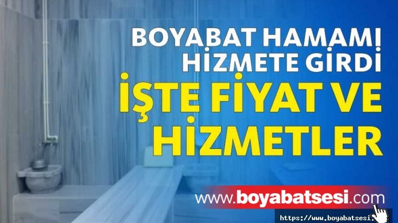 Boyabat'ın Yeni Hamamı Hizmete Açıldı