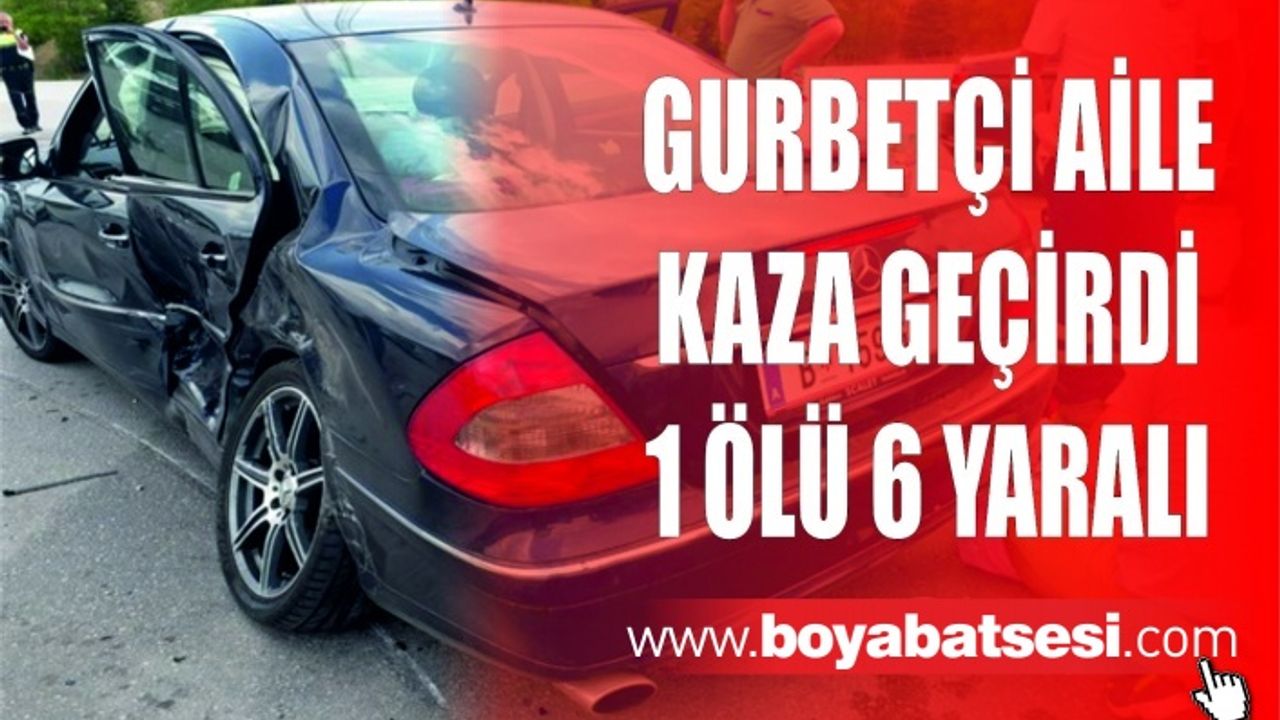 Sinoplu Gurbetçi Aile Kaza Yaptı 1 Ölü 6 Yaralı