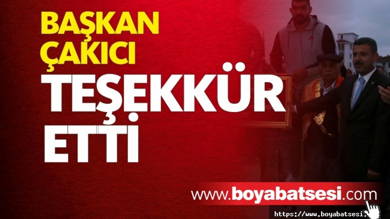 Boyabat Belediye Başkanı Şefik Çakıcı Teşekkür Etti