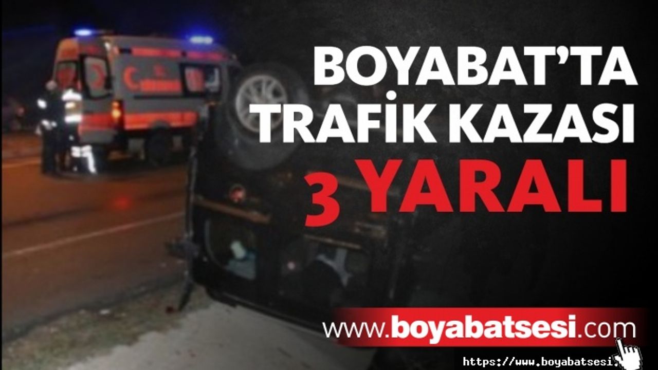 Boyabat Osman Köy Mevkinde Araç Şarampole Uçtu