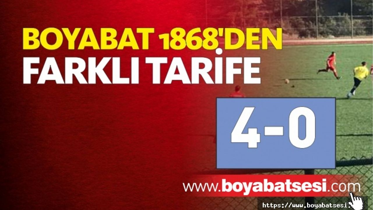 Boyabat 1868 Spor'dan 4-0 'lık galibiyet