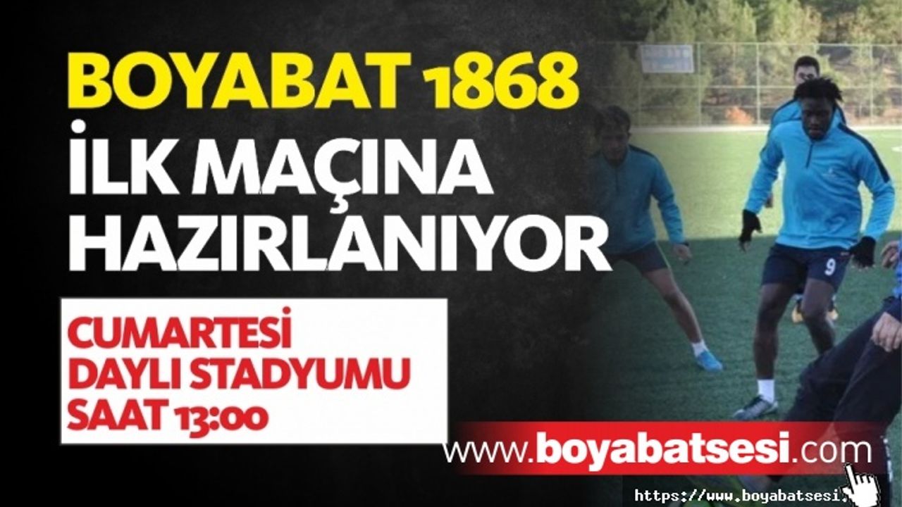 Boyabat 1868 Spor  Hazırlık Maçı Yapacak