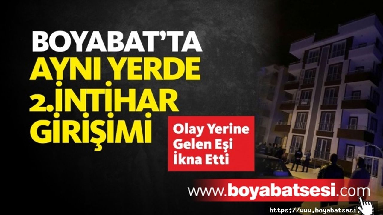 Boyabat'ta Çatıdan Atlamak İsteyen Adamı Eşi Vazgeçirdi