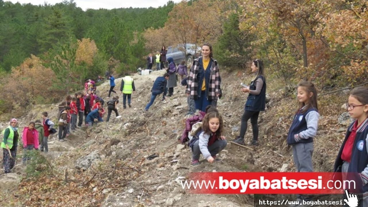 Boyabatlı Minik Öğrenciler Fidanları Toprakla Buluşturdu