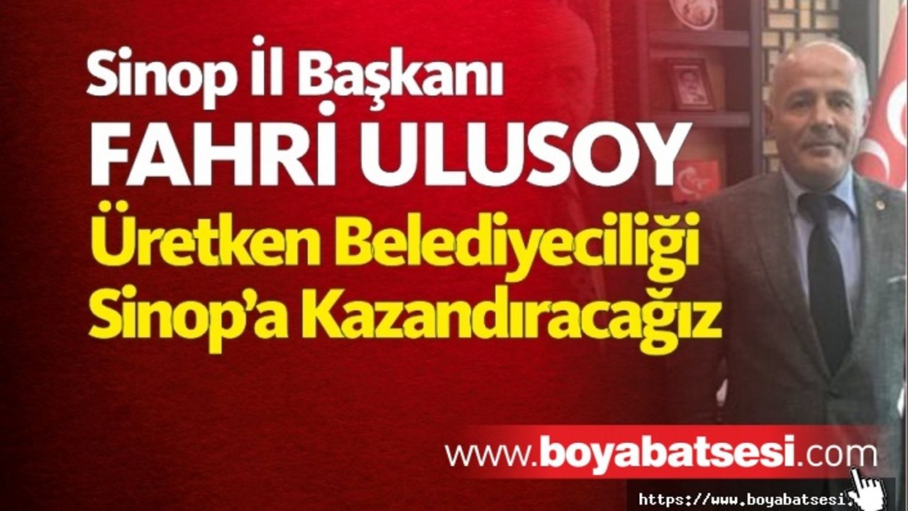 Milliyetçi Haraket Partisi Sinop İl Başkanından Açıklama