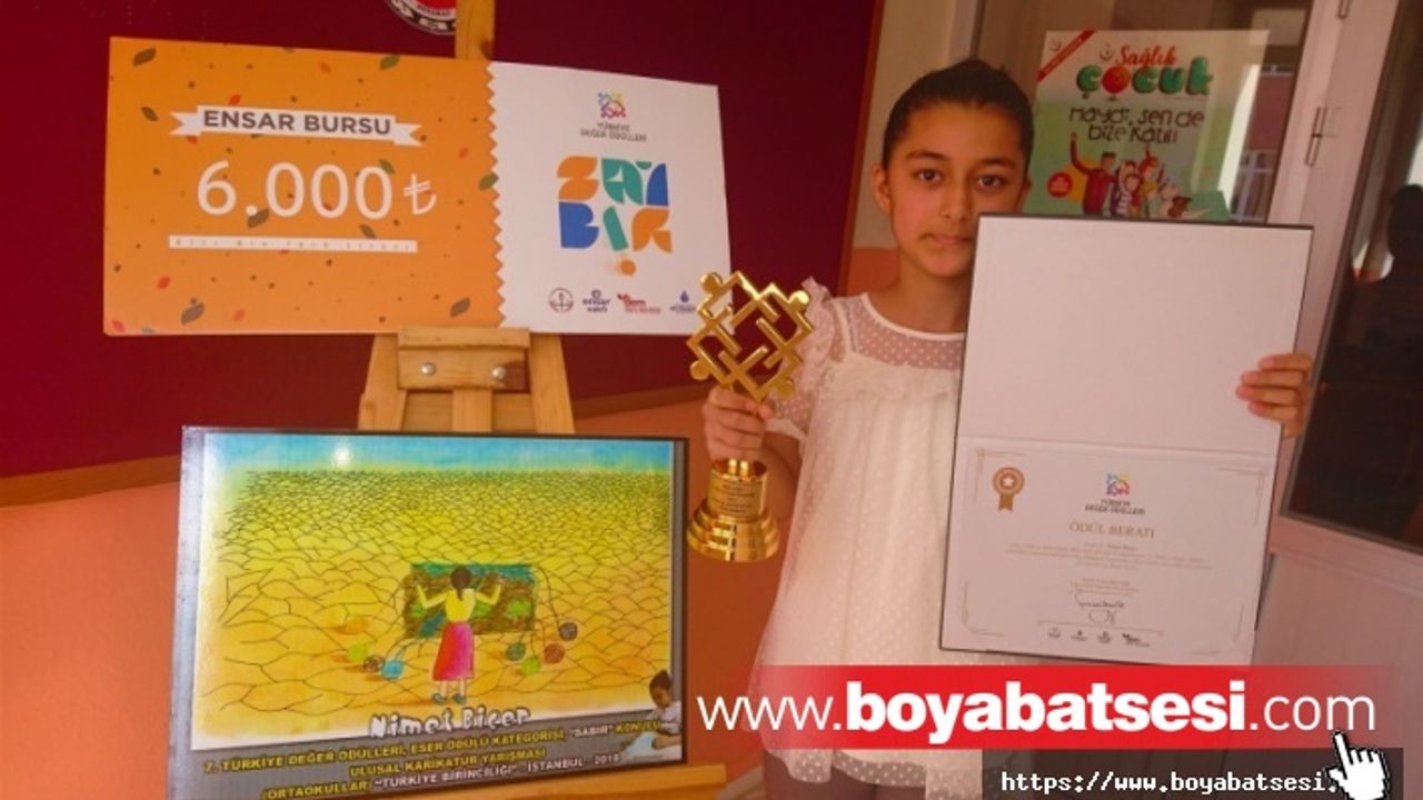 Türkiye Birincisi Nimet Biçer Ödülünü Aldı