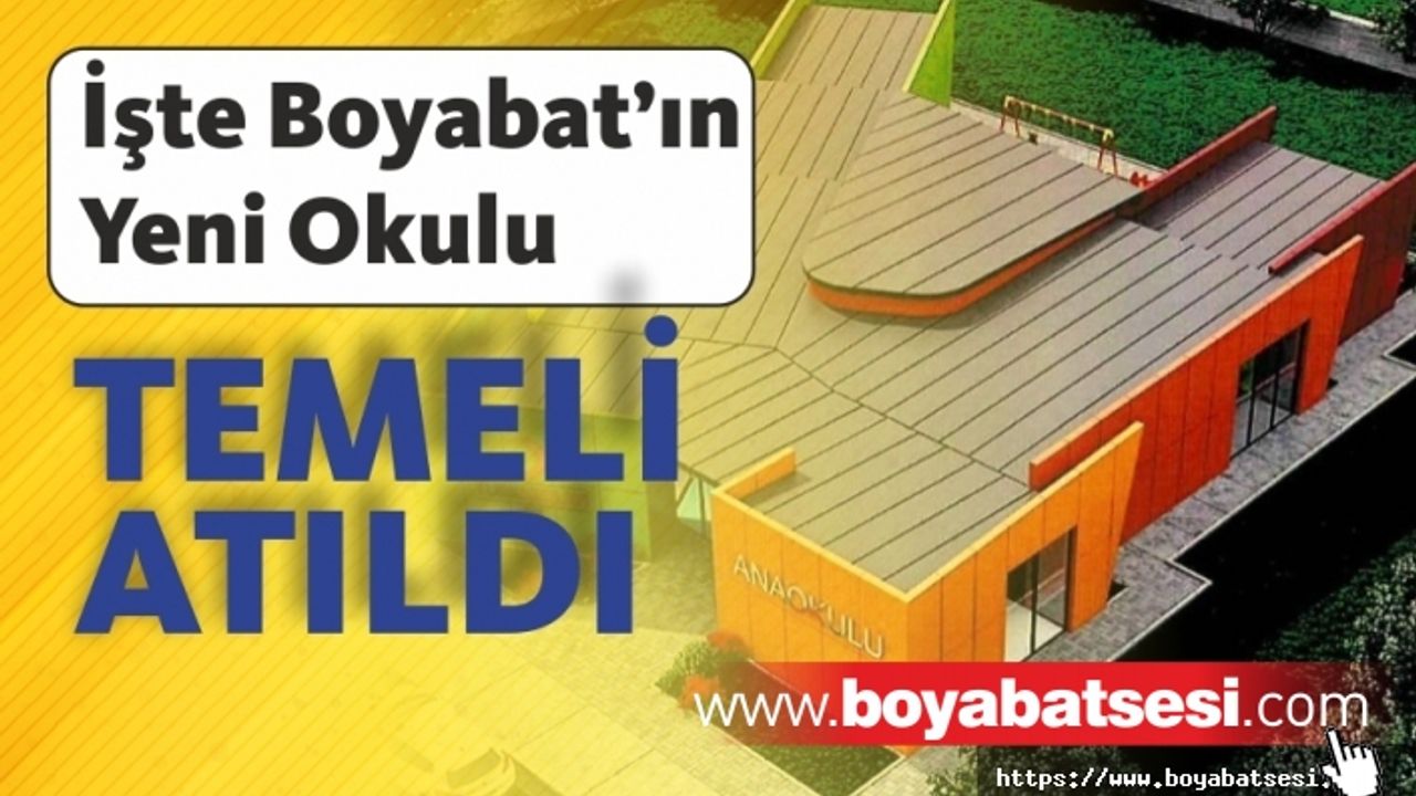 Boyabat Kızılay Anaokulu'nun Temeli Atıldı