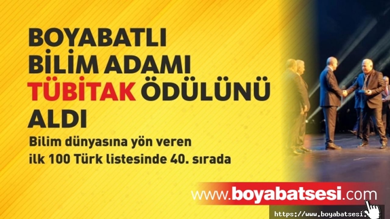 Boyabatlı Prof. Dr. Cengiz Kahraman TÜBİTAK Bilim Ödülü’ne Değer Görüldü