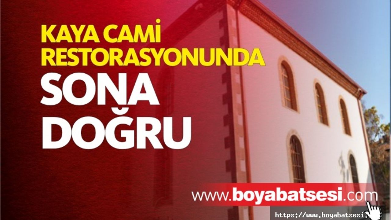 Kaya Cami restorasyonunda sona doğru