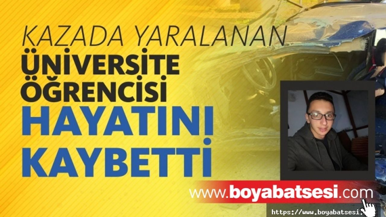 Üniversite Öğrencisi Trafik Kazasında Hayatını Kaybetti