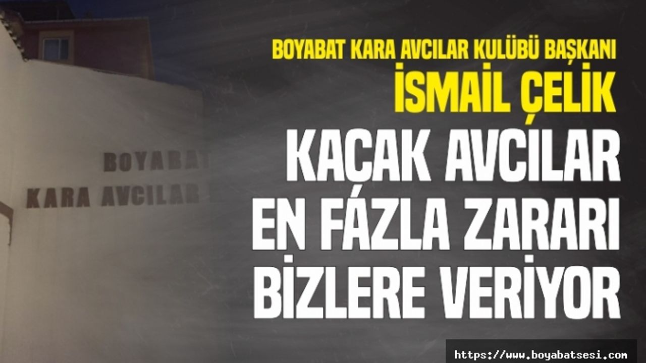 Başkan Son Zamanlarda Artan Kaçak Avcılığı Değerlendirdi