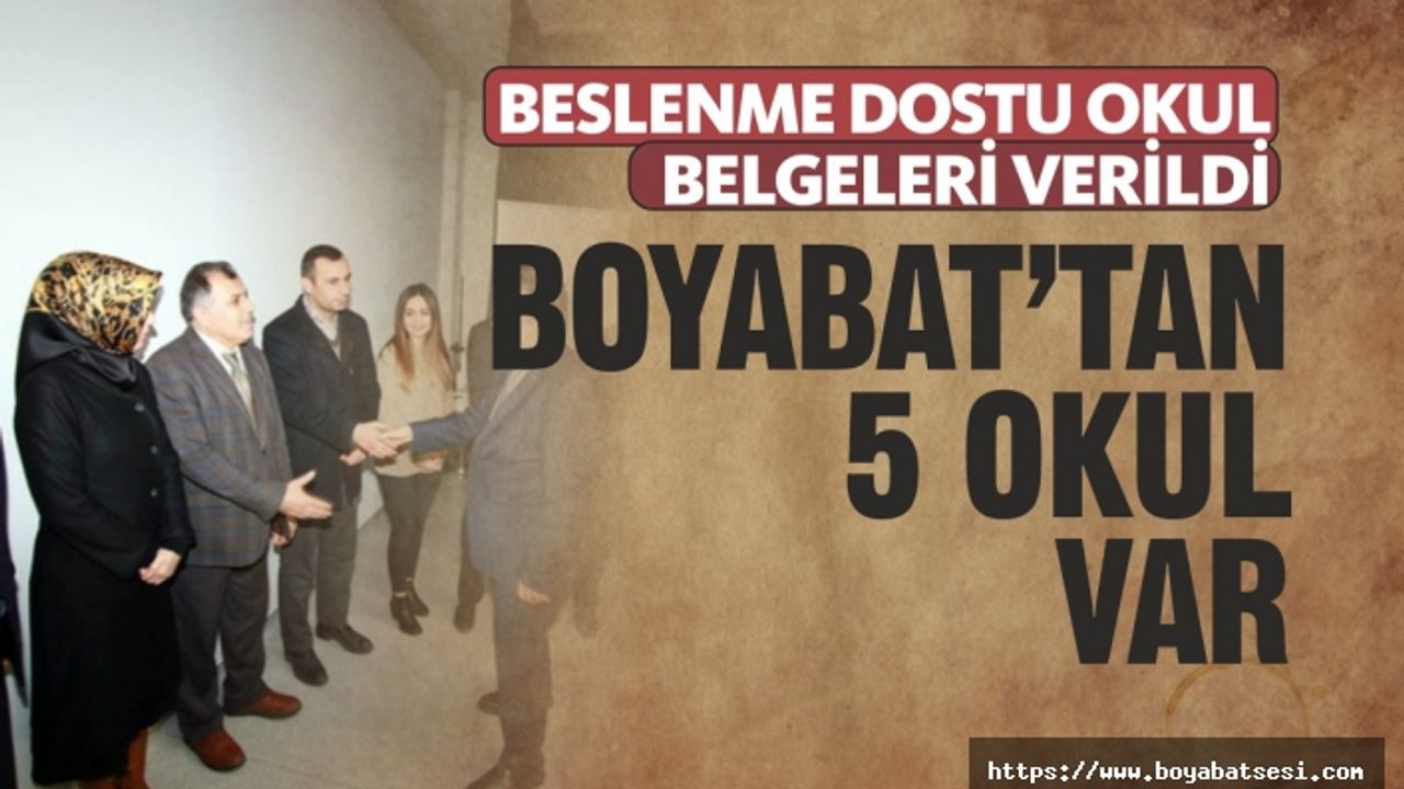 Beyaz bayrak ve beslenme dostu okul projesi belge töreni yapıldı