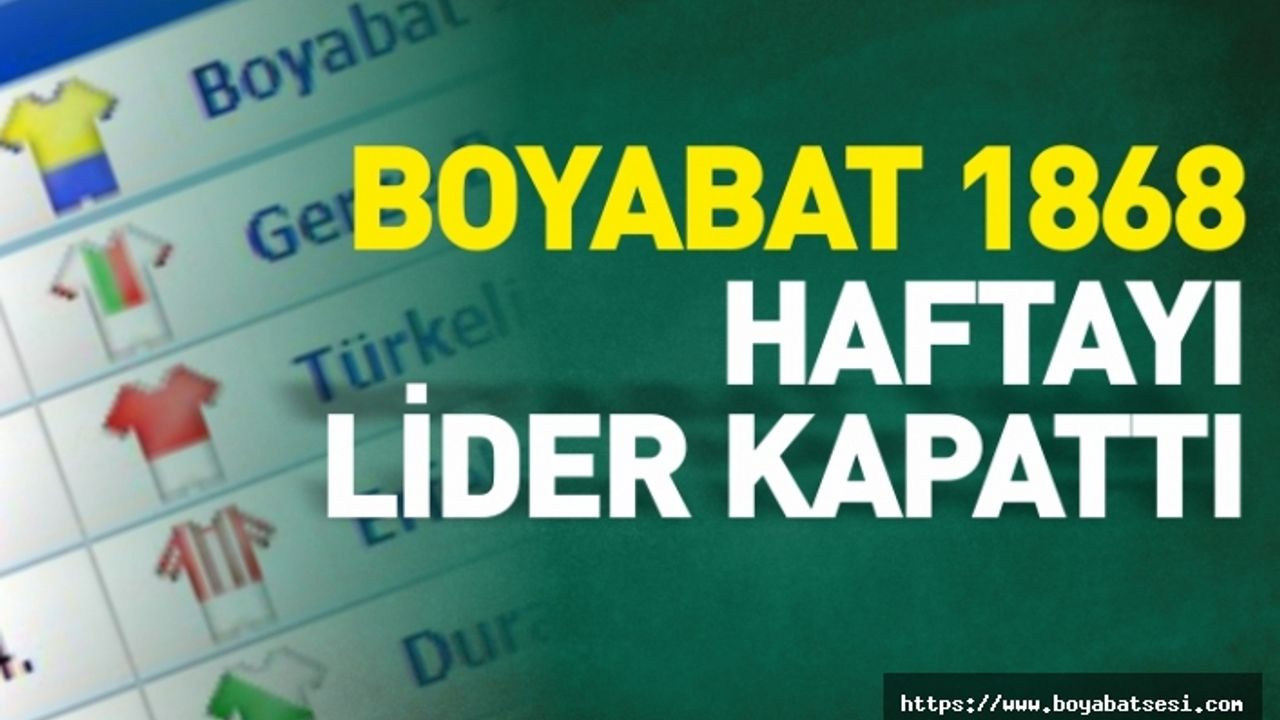 Boyabat 1868 Bay Geçtiği Haftayı Lider Kapattı
