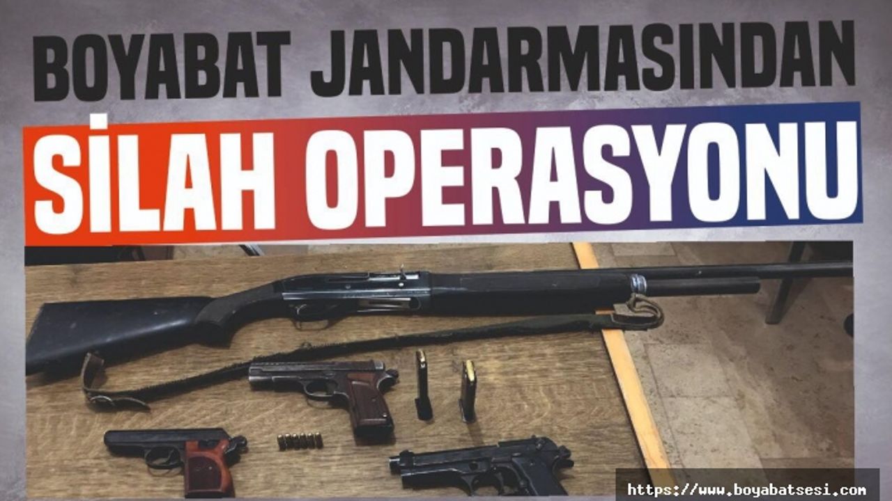 Boyabat Jandarması'ndan Silah Operasyonu; 1 Tutuklama