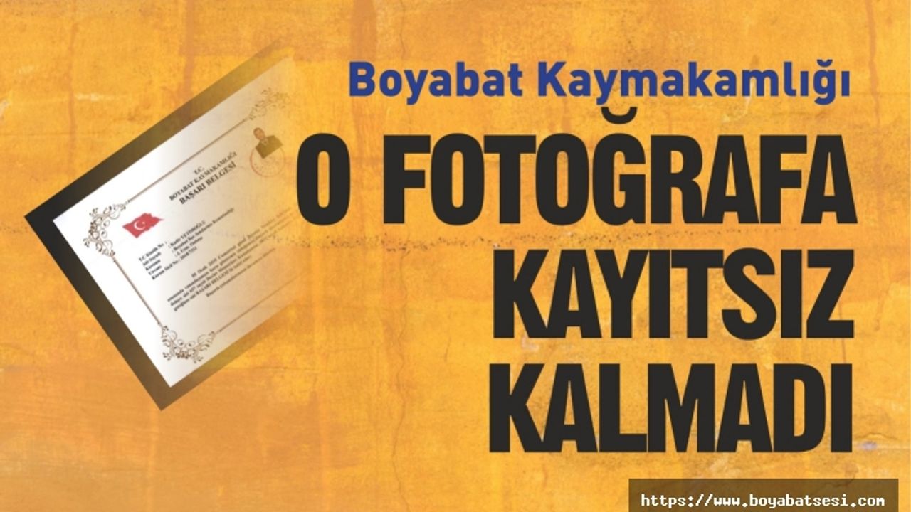 Boyabat Kaymakamlığı O Fotoğrafa Kayıtsız Kalmadı