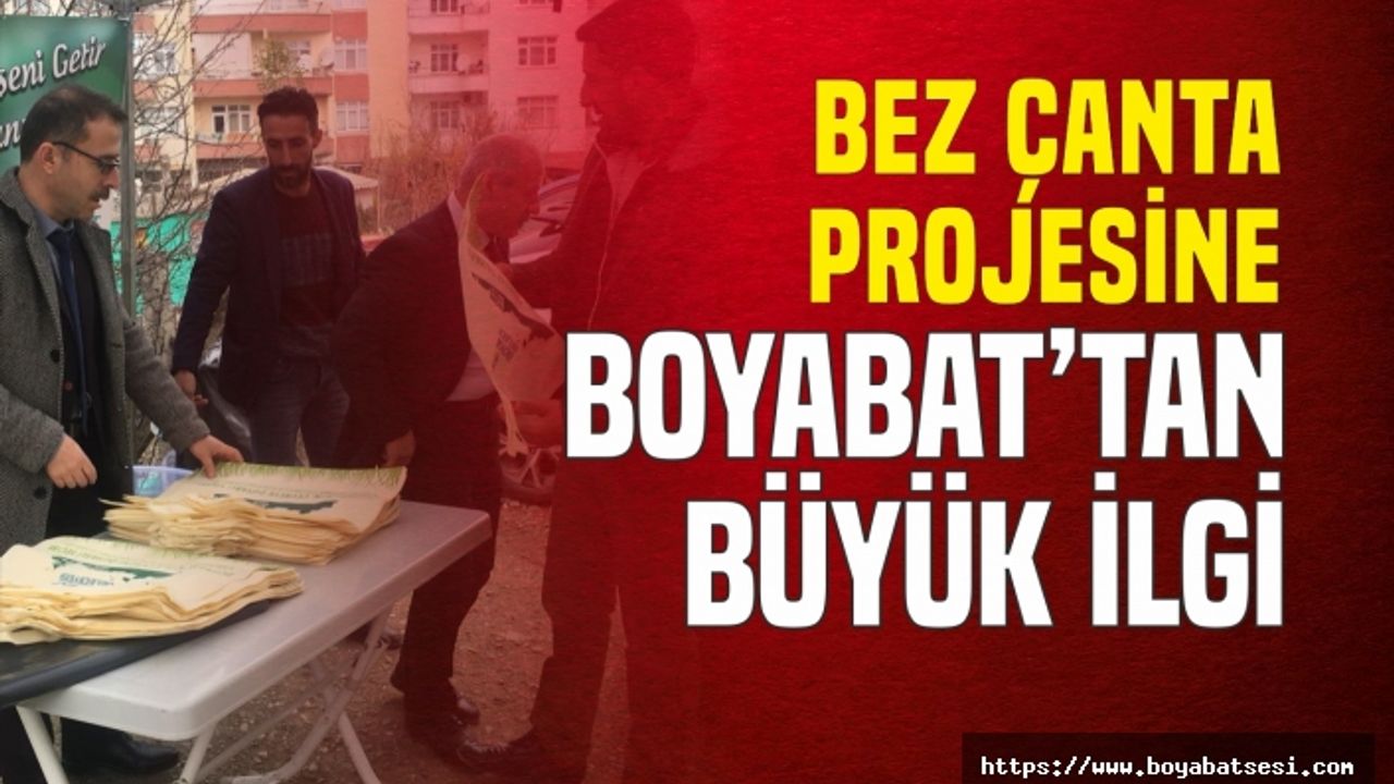 Boyabat'ta Bez Çanta Projesine Büyük İlgi