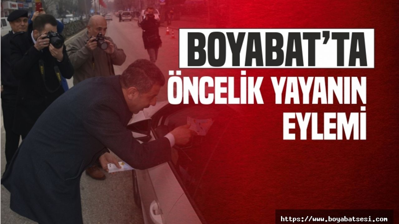 Boyabat'ta ''Öncelik Yaşamın Öncelik Yayanın'' Eylemi