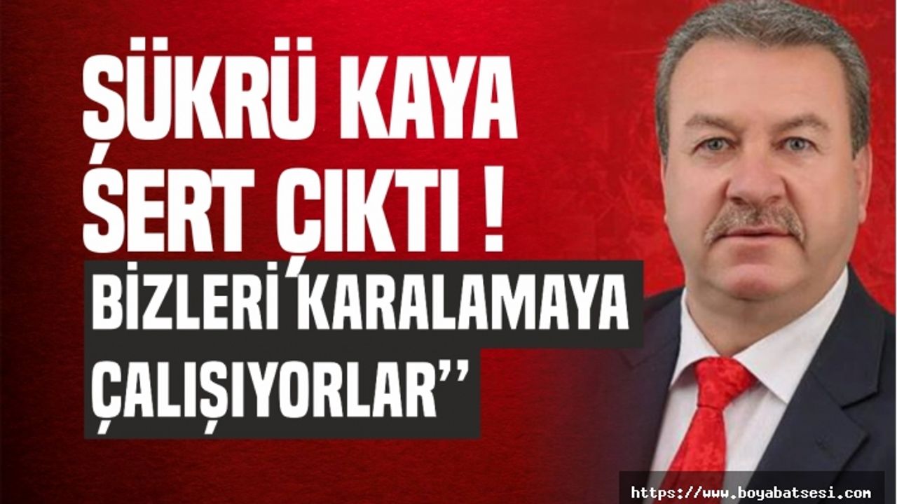 Mhp Boyabat Adayı Şükrü Kaya'' Bizleri Karalamaya Çalışıyorlar ''