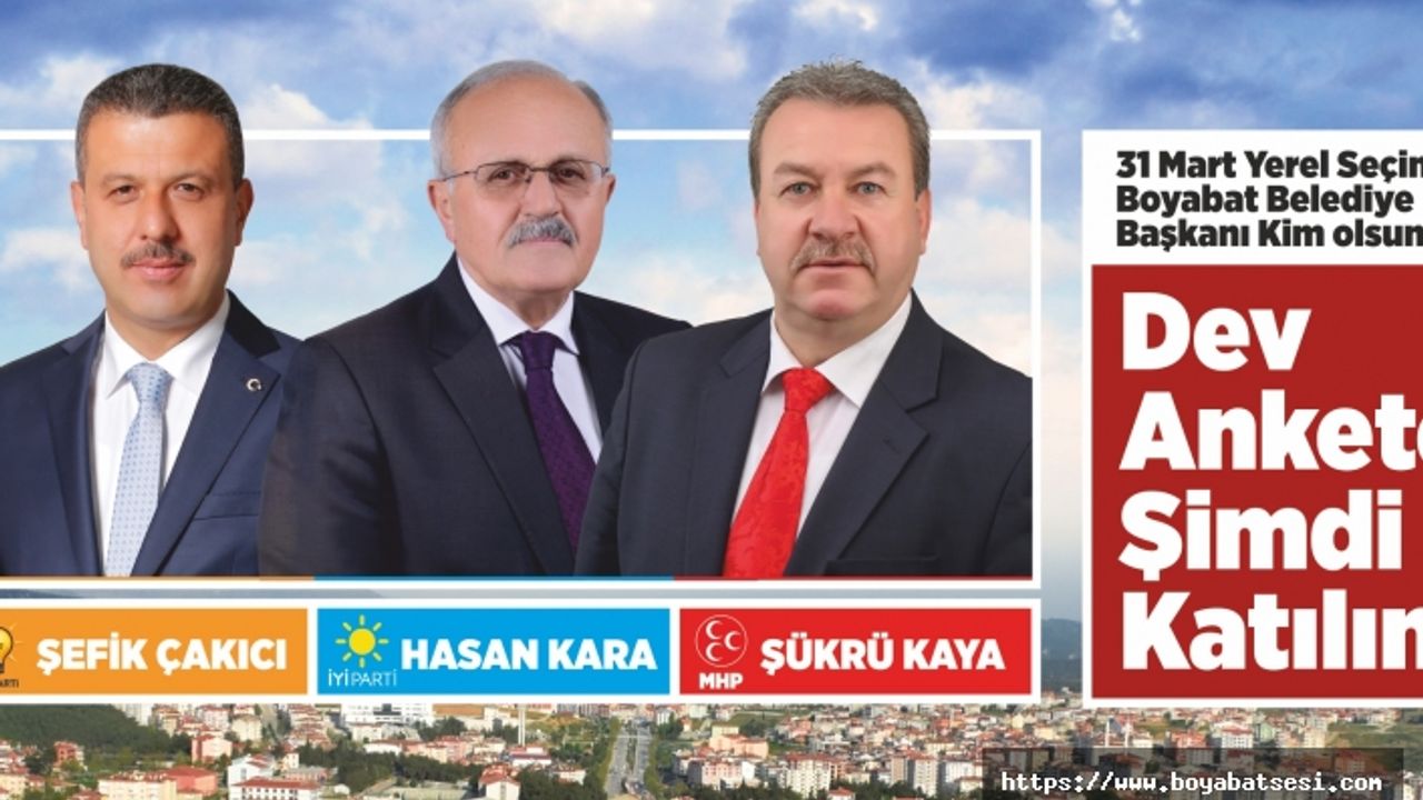 Boyabat Belediye Başkanı Olarak Kimi Görmek İstersiniz ?