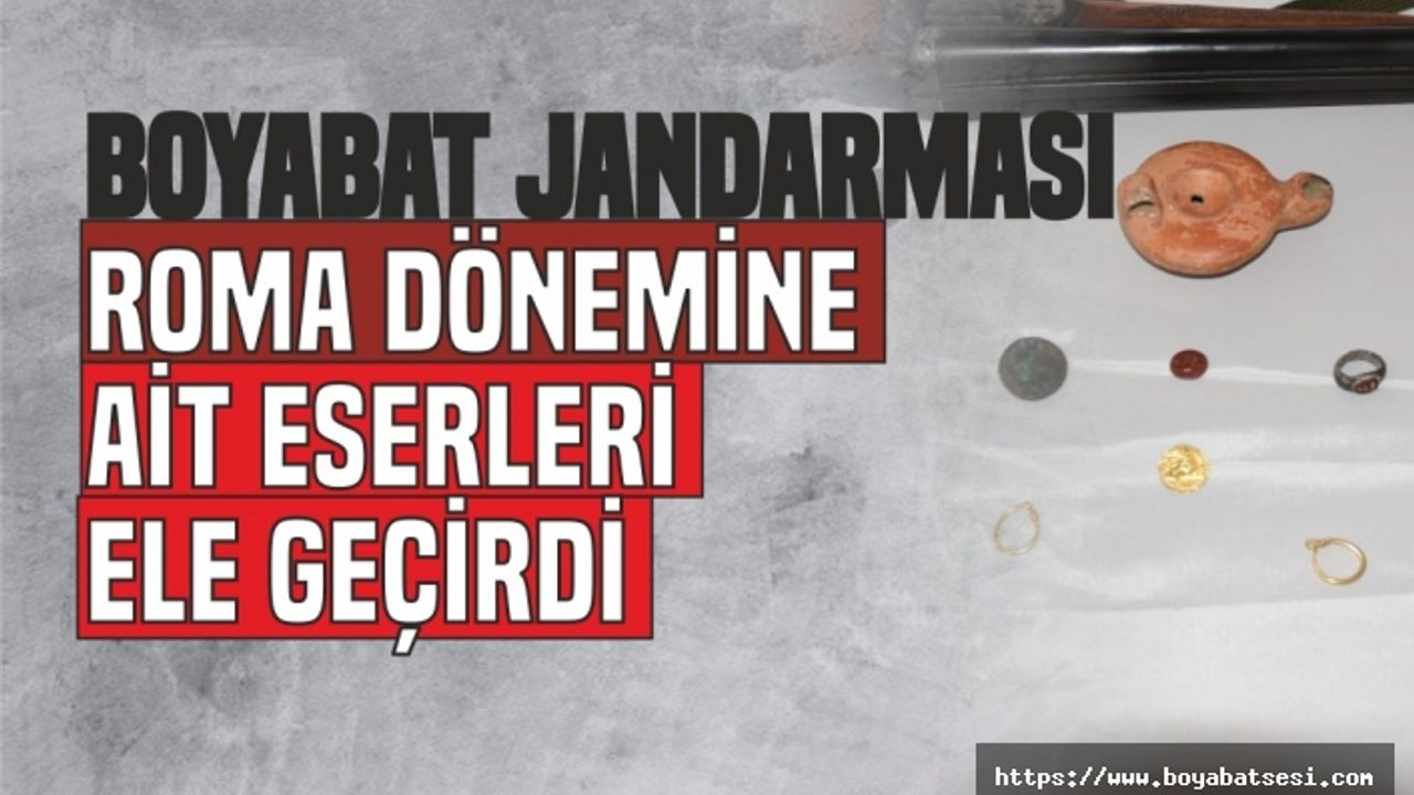 Boyabat Jandarması Roma Dönemine Ait Eser Ele Geçirdi