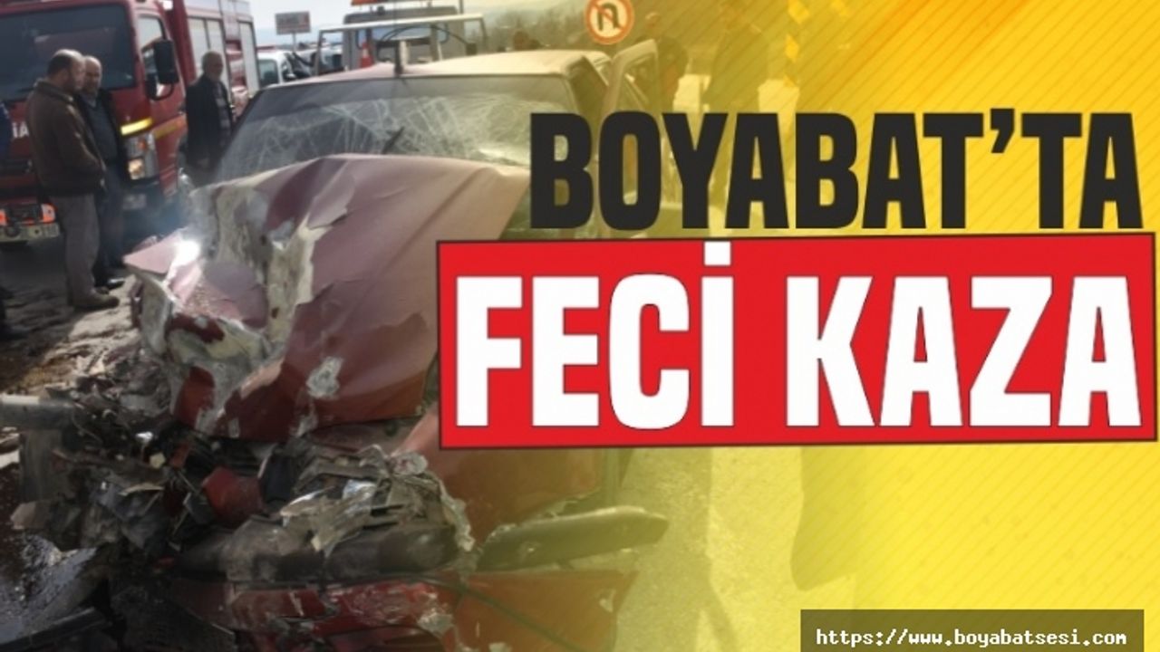 Boyabat Karacaören Mevkinde Feci Kaza
