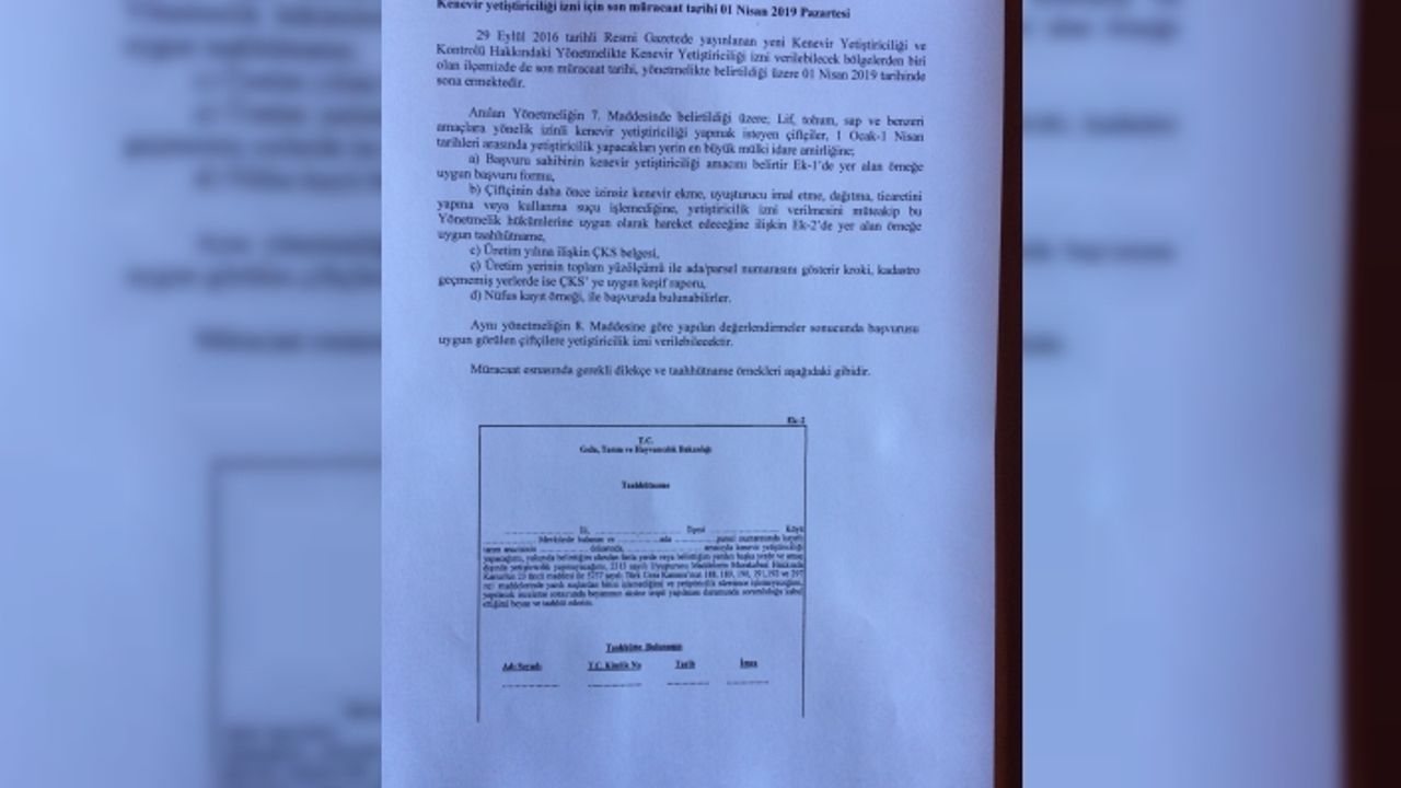 Kenevir Yetiştiriciliği İçin Son Müracaat Tarihi 1 Nisan 2019