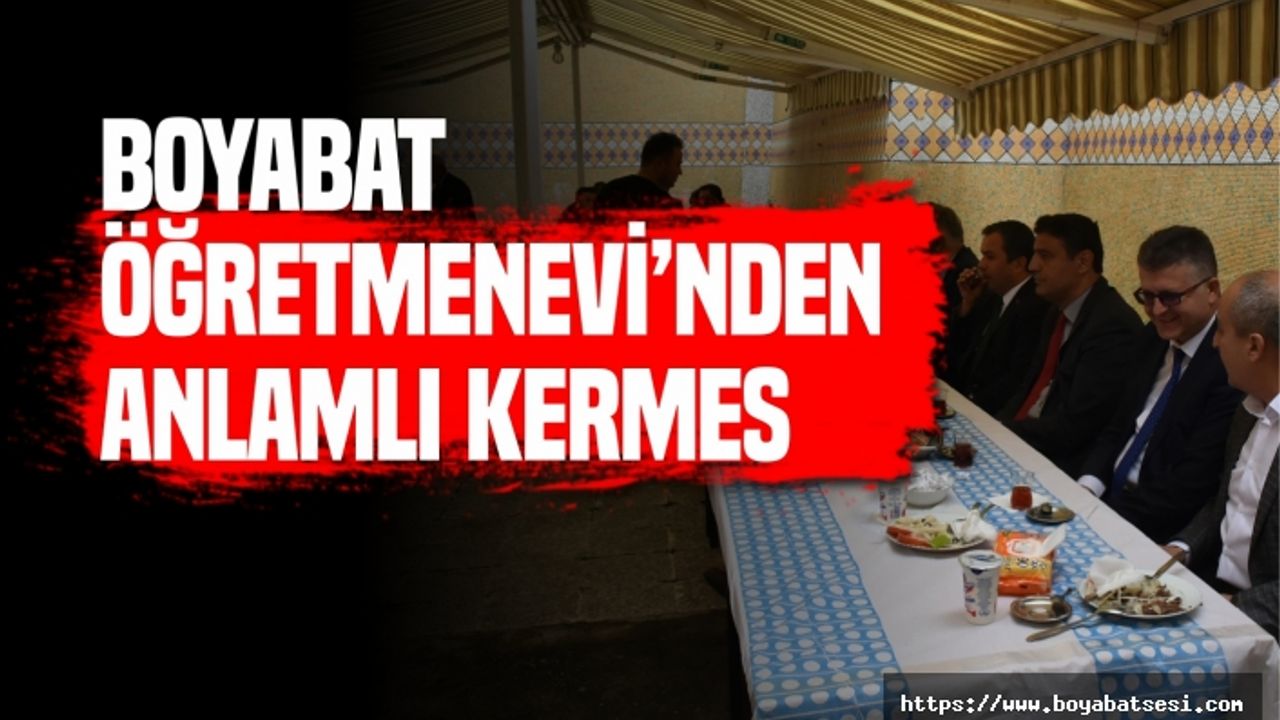 Boyabat Öğretmenevi İhtiyaç Sahibi Öğrenciler İçin Kermes Açtı