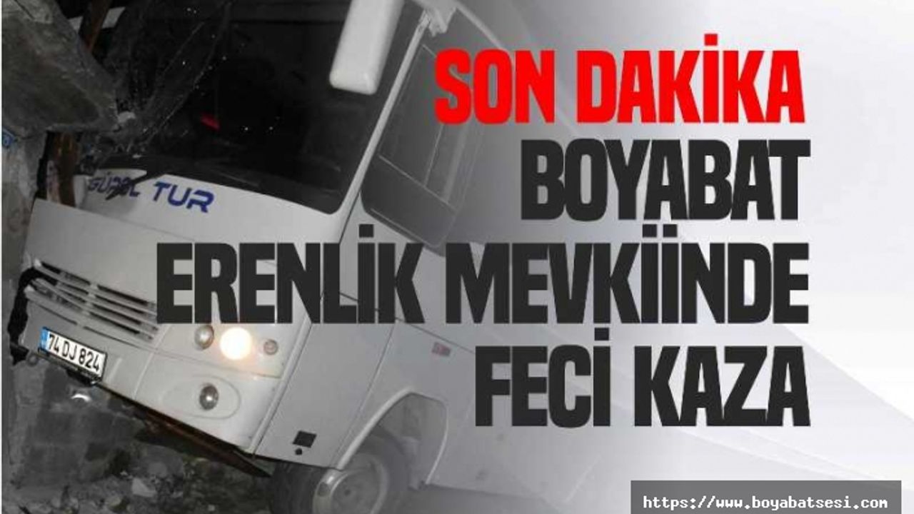 Boyabat'ta Freni Boşalan Minibüs Eve Girdi !