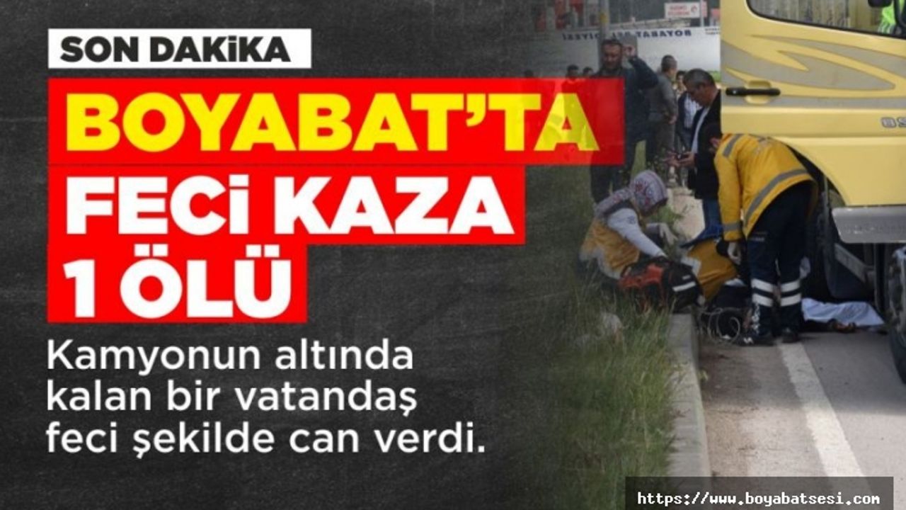 Boyabat'ta Kamyon Yaşlı Adamı Ezdi 1 Ölü