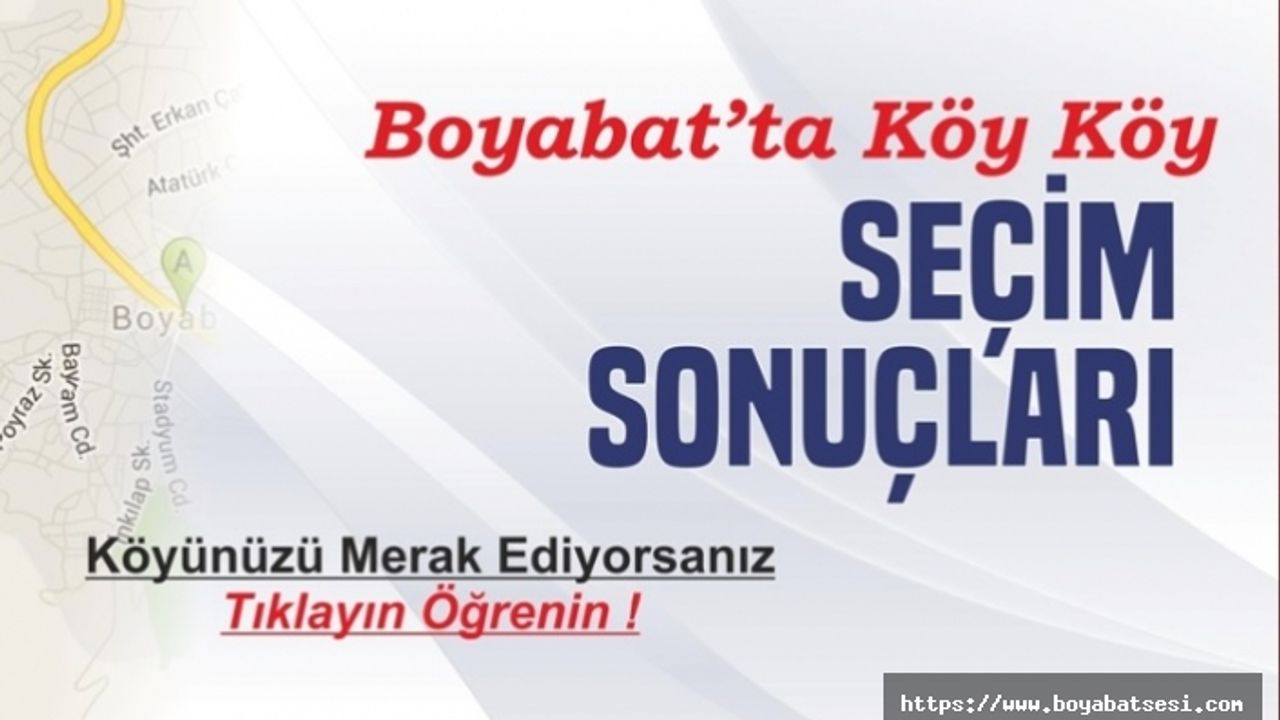 Boyabat'ta Köy Köy Seçim Sonuçları !