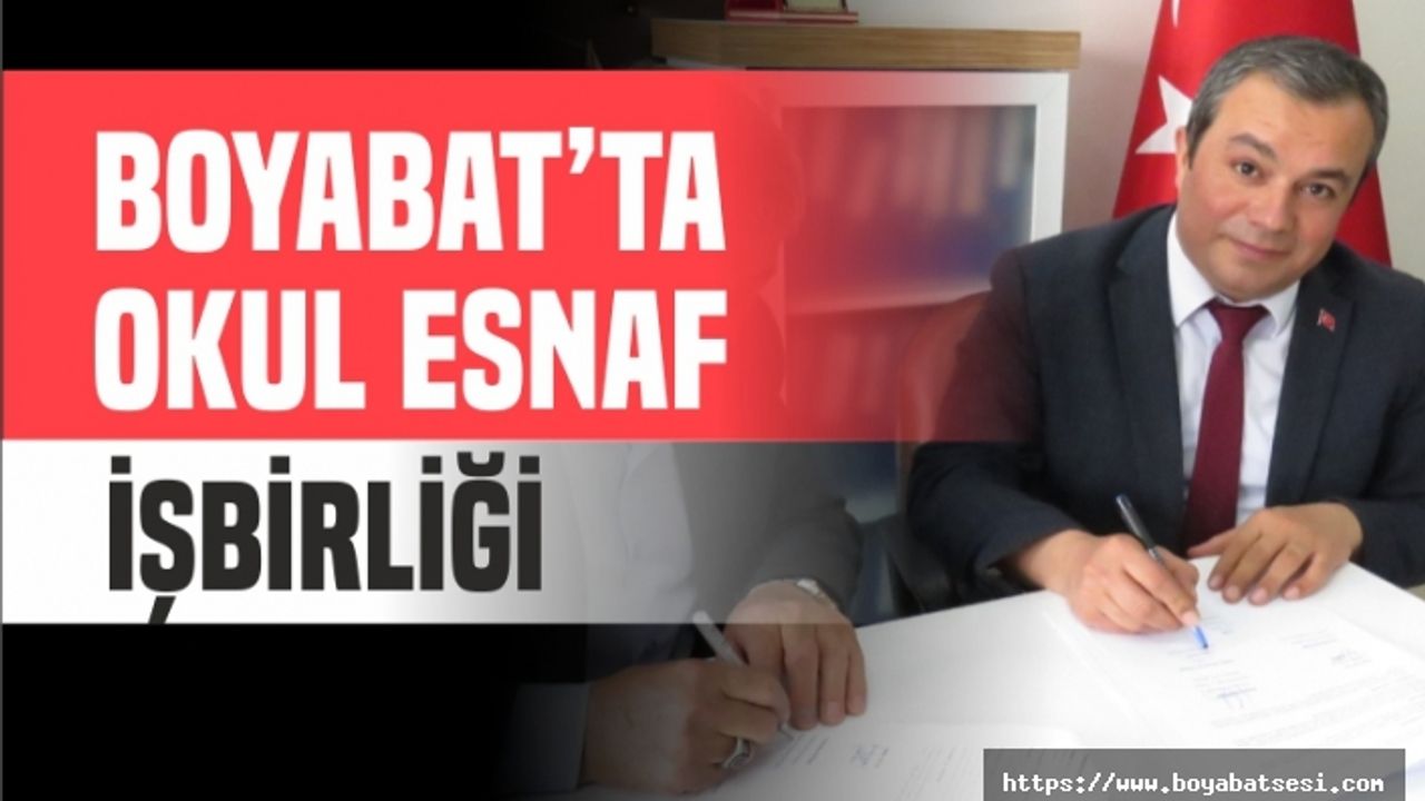 Boyabat'ta Okul Esnaf İşbirliği İmzaları Atıldı