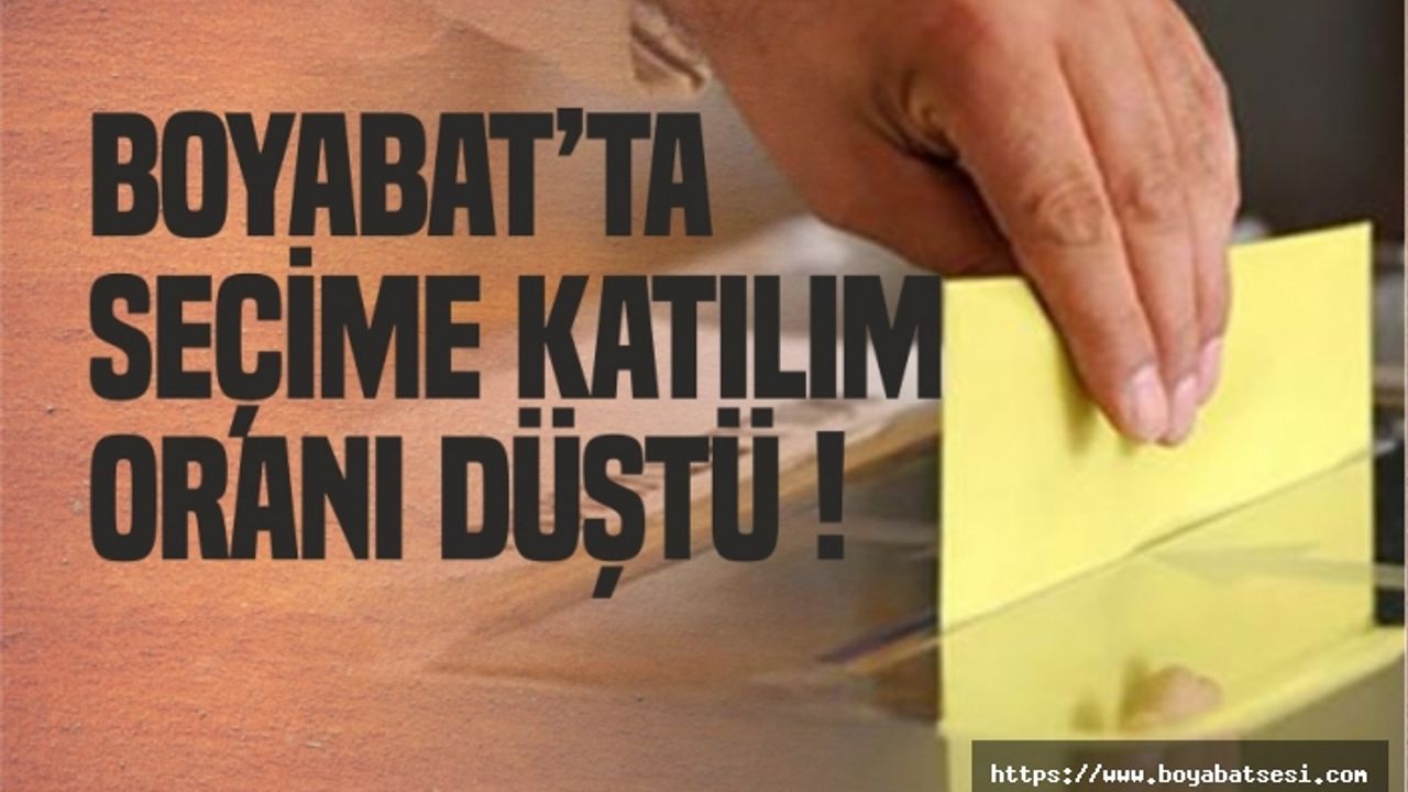 Boyabat'ta Seçime Katılım Oranı Düştü