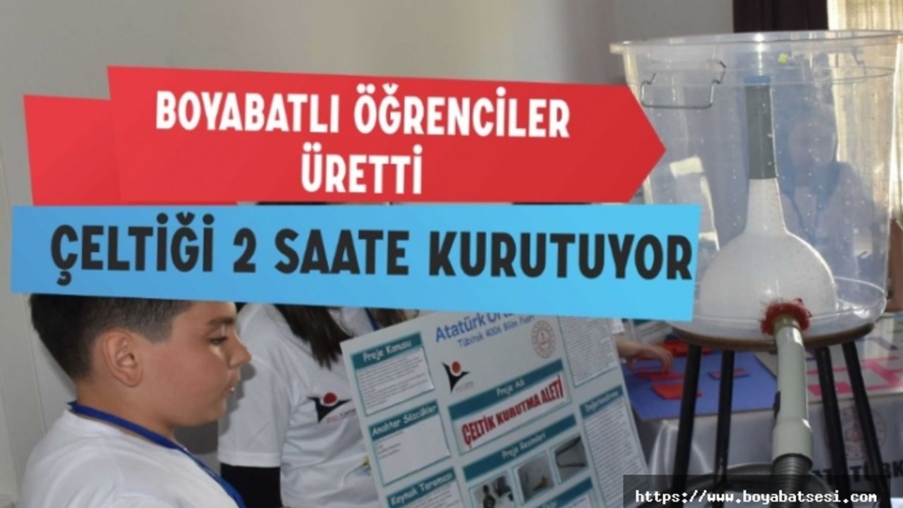 Boyabatlı Öğrenciler Çeltik Kurutma Aleti Tasarladı