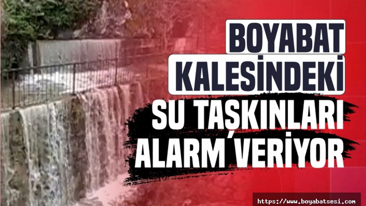 Kaleye Çıkan Yolda Su Taşkını Alarm Veriyor