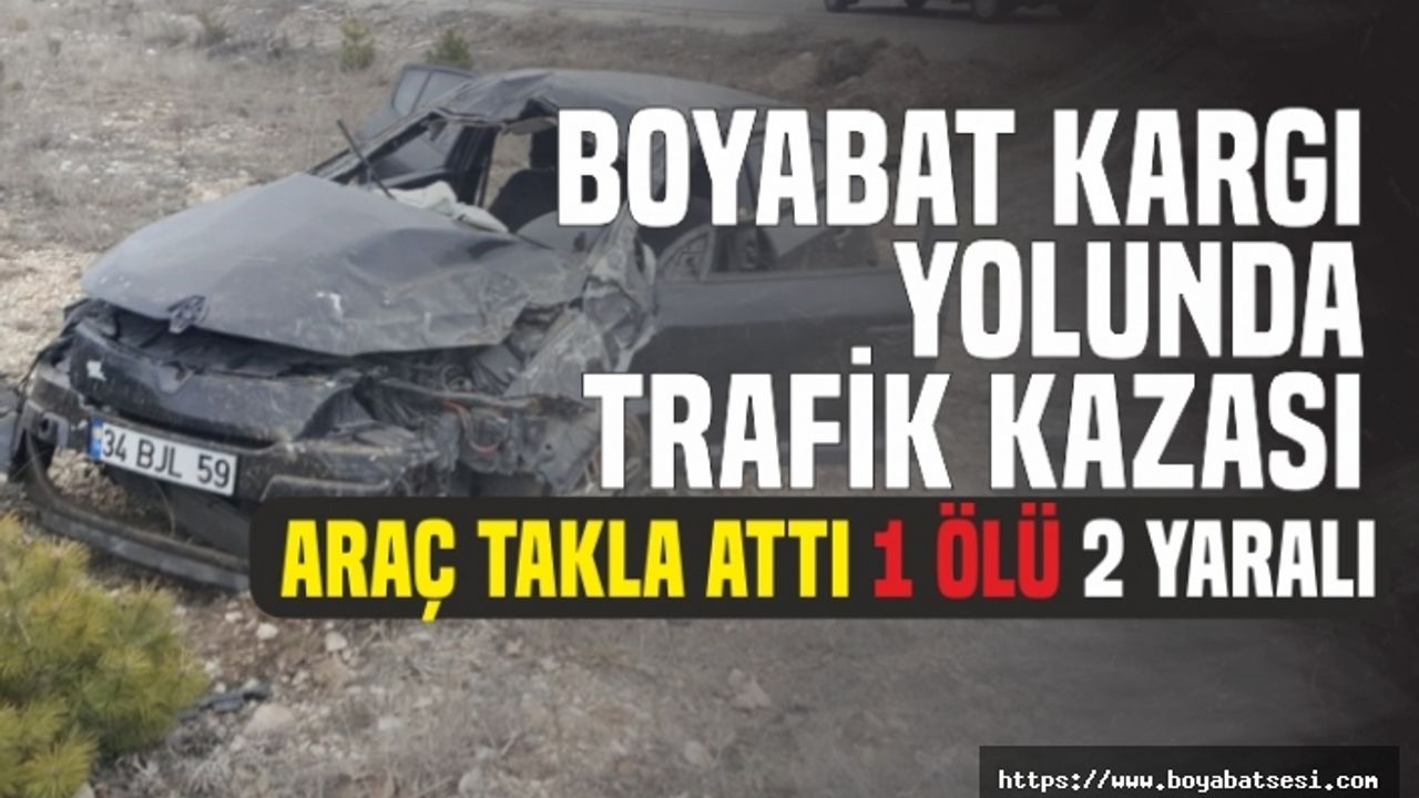 Otomobil takla attı: 1 ölü 2 yaralı