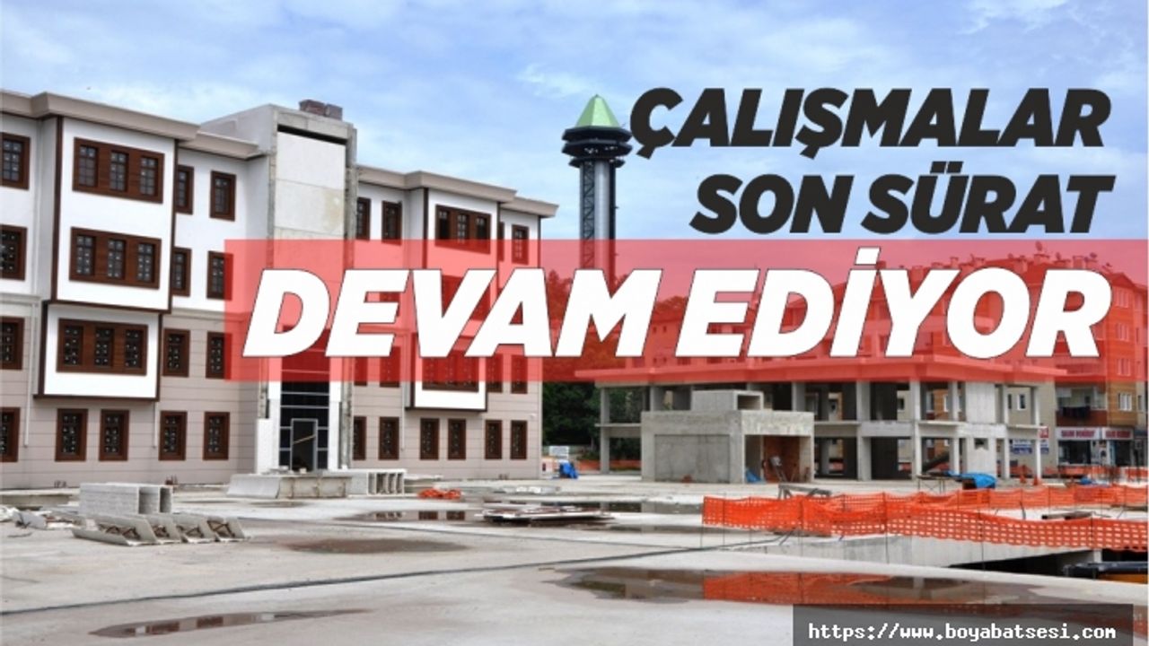 Boyabat Kent Meydanı’nda çalışmalar sürüyor