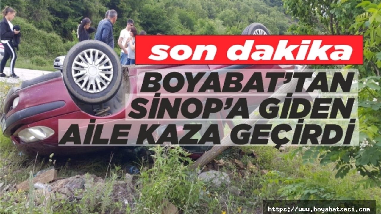 Boyabat Sinop Yolunda Araç Takla Attı