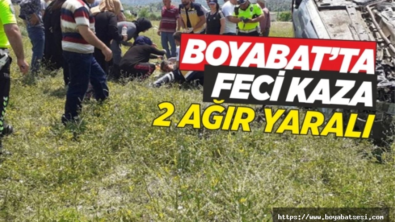 Boyabat'ta tatile gelen aile kaza geçirdi