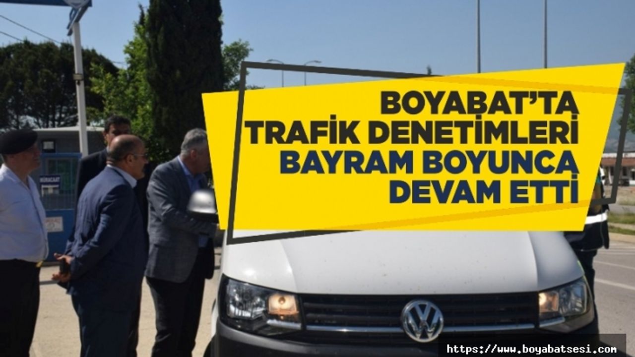 Boyabat'ta Trafik Denetimleri Bayram Boyunca Devam Etti