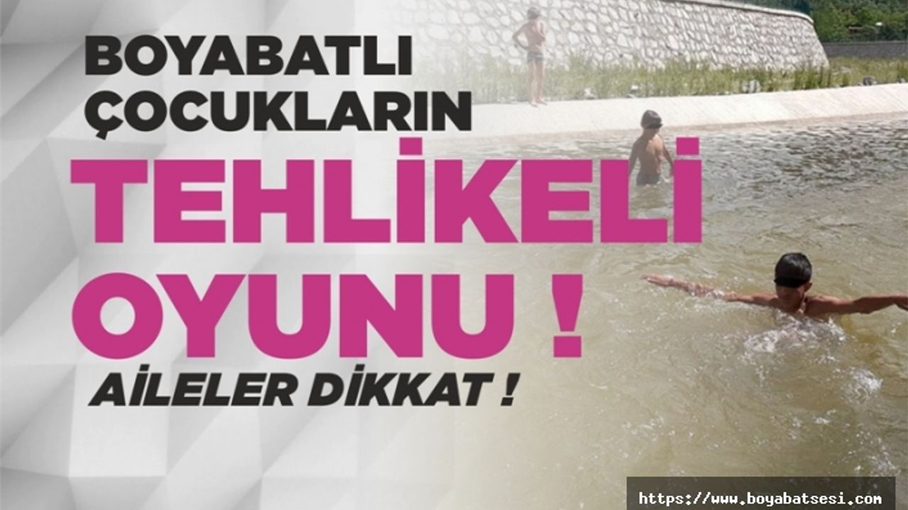 Boyabatlı Çocukların Su Kanalında Tehlikeli Oyunu !