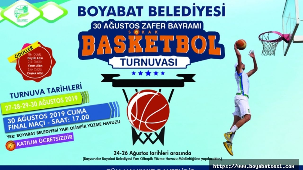 Boyabat'ta Sokak Basketbol Turnuvası Başlıyor